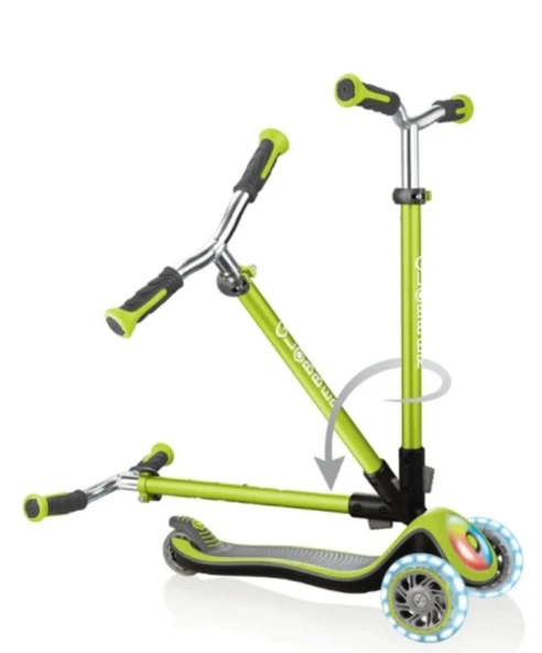 Globber Elite Prime Full Işıklı Scooter -YEŞİL - Resim 2