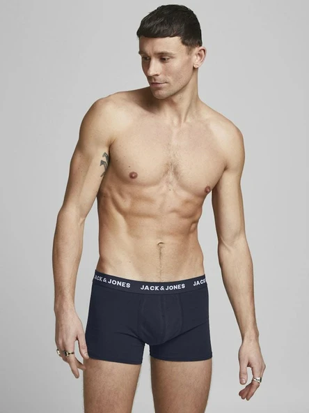 Jack Jones Solıd 10 Lu Paket Erkek Boxer 12189937 - Resim 5