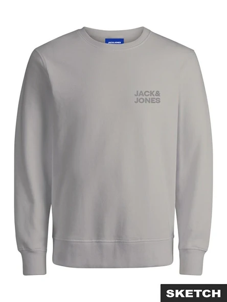 Jack Jones Logo Bisiklet Yaka Relax Fit Erkek Sweat 12290659 - 2