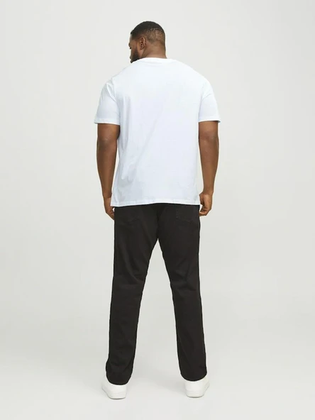Jack Jones Carp Logo Büyük Beden Erkek Tişört 12184987 - 4