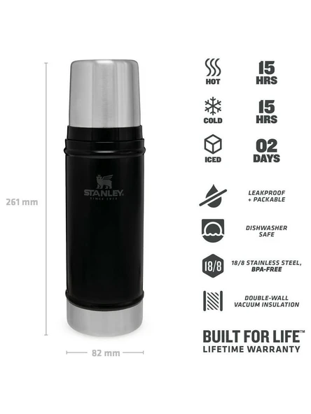 Stanley 0.47 L Classic Vac Btl Legendary Termos Siyah 10-01228-073 - 3