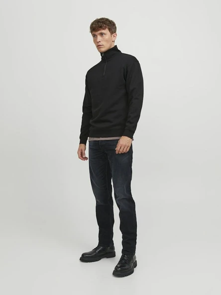 Jack Jones Bradley Fermuarlı Yaka Relax Fit Erkek Sweat 12250747 - 3