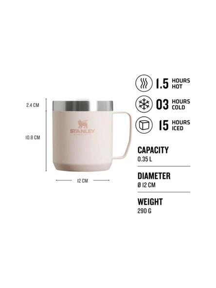 Stanley Classic The Legendary Camp Mug | 0.35L / 12oz Pembe 10-09366-271
