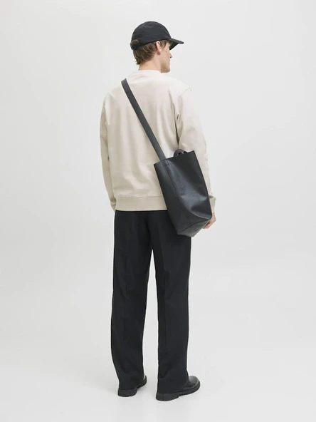 Jack Jones Blachad Brandıng Bisiklet Yaka Erkek Sweat 12261386 - 5