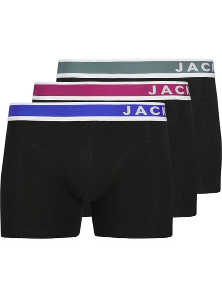 Jack Jones Aston Solıd 3 Lü Paket Erkek Boxer 12281991 - 1