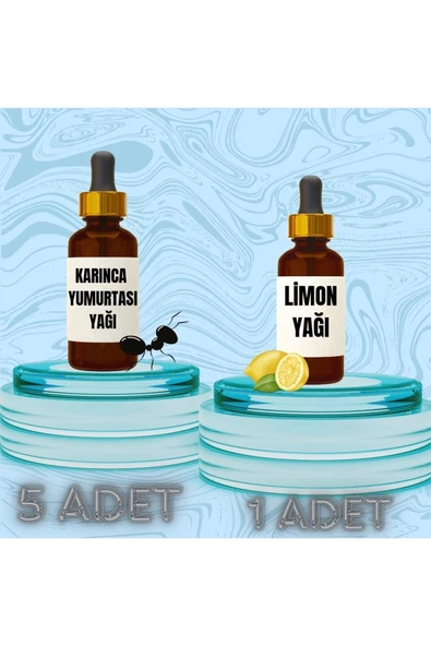 Tüy azaltıcı set 5 adet karınca yumurtası Yağı + 1 adet limon yağı ürün görseli