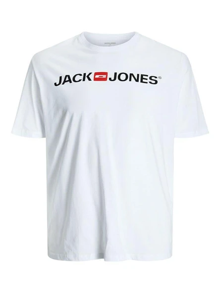 Jack Jones Carp Logo Büyük Beden Erkek Tişört 12184987 - 5