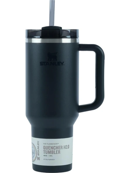 Stanley The Quencher H2.O FlowState™ Tumbler Pipetli Termos 1.18L / 40oz 2.0 Siyah 10-12574-015 ürün görseli