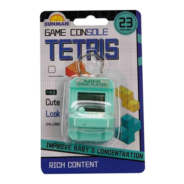 Nessiworld Mini Oyun Konsolu 23 Oyun Modlu Tetris Anahtarlık - Resim 2