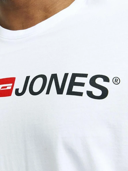 Jack Jones Carp Logo Büyük Beden Erkek Tişört 12184987 - 7