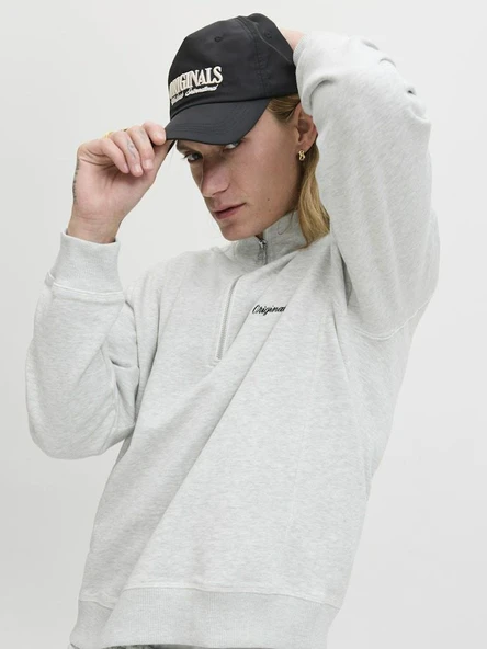 Jack Jones Norrebro Fermuarlı Yaka Relax Fit Erkek Sweat 12282899 - 4