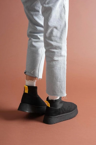 Cuen Siyah Süet Bot - Resim 2