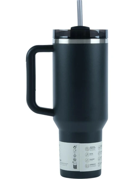 Stanley The Quencher H2.O FlowState™ Tumbler Pipetli Termos 1.18L / 40oz 2.0 Siyah 10-12574-015 - Resim 2