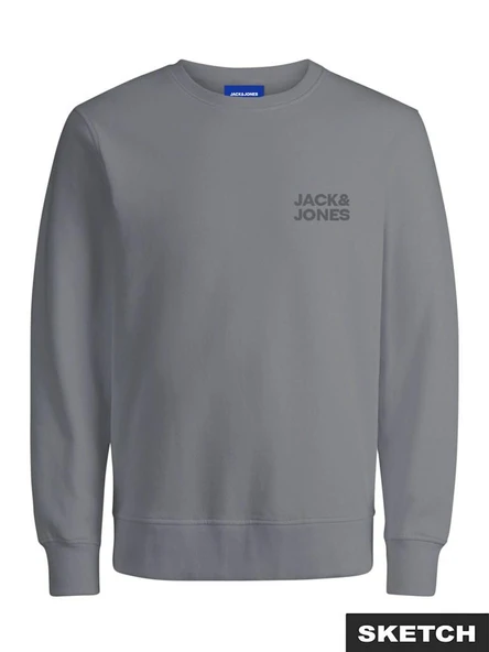 Jack Jones Logo Bisiklet Yaka Relax Fit Erkek Sweat 12290659 ürün görseli 1