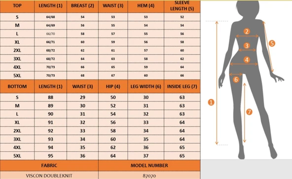 Kadın Uzun Kollu Ribana Detay Viskon Iki Iplik Ikili Takım - Resim 4