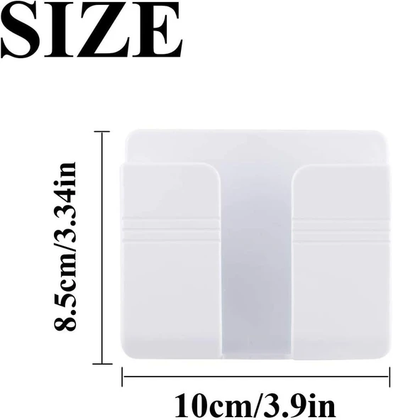 3B Trend Duvara Monte Telefon Tutucu Kendinden Yapışkanlı Cep Telefonu Şarj Uzaktan Kumanda Standı - Resim 4