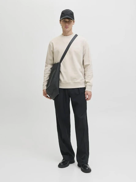 Jack Jones Blachad Brandıng Bisiklet Yaka Erkek Sweat 12261386 - 2