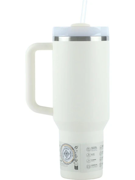 Stanley The Quencher H2.O FlowState™ Tumbler Pipetli Termos  1.18L / 40oz 2.0 Krem 10-12574-014 - 2
