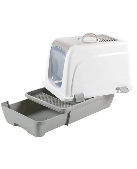 Orta Boy Çekmeceli Kapalı Kedi Tualeti Kürek Hediyeli 47 x 23,5 x 55cm - 7