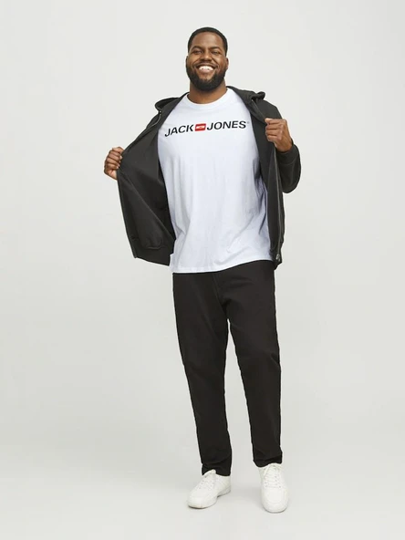 Jack Jones Carp Logo Büyük Beden Erkek Tişört 12184987 - 2