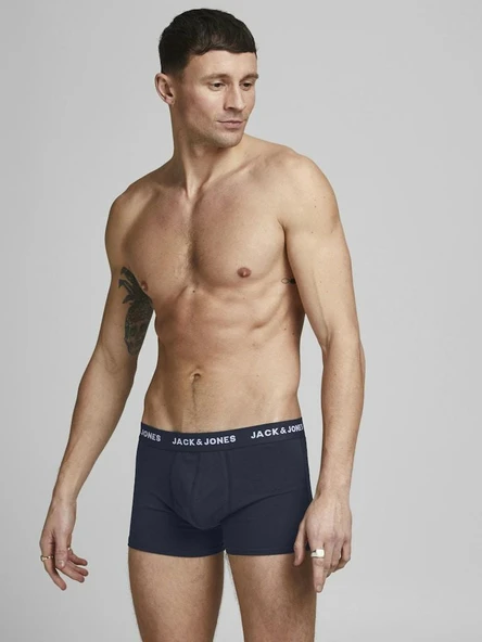 Jack Jones Solıd 10 Lu Paket Erkek Boxer 12189937 - Resim 4