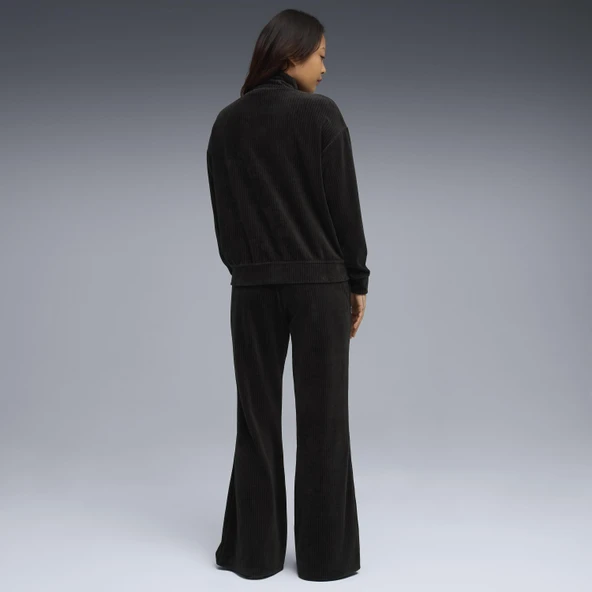 Puma Velour Rib Suit 688164-01 Kadın Eşofman Takımı - Resim 4