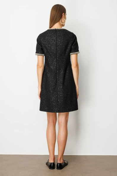 Boncuk İşlemeli Tüvit Elbise Ekol - 3