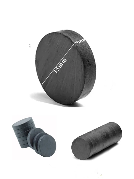 Magnet Mıknatısı Deliksiz Mıknatıs Yuvarlak Deney Mıknatısı 15x3mm- 10 Adet ürün görseli