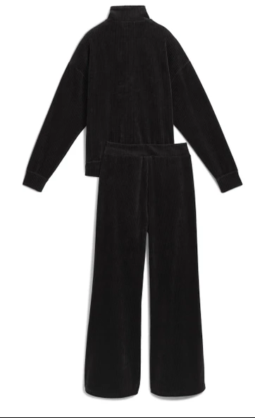 Puma Velour Rib Suit 688164-01 Kadın Eşofman Takımı - Resim 2
