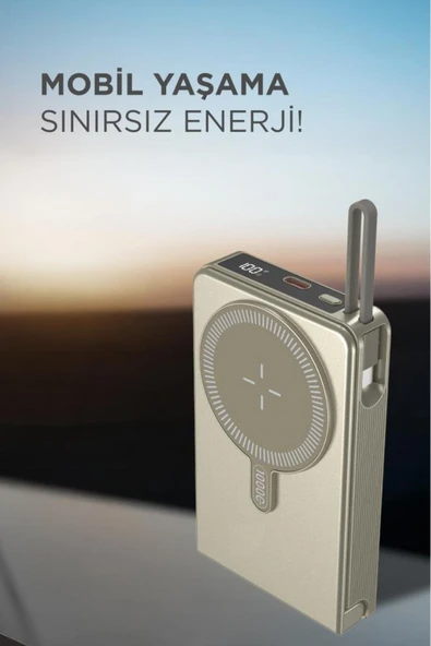 1019 10000 mAh MagSafe (Kablosuz) Type-C 22,5 W Hızlı Şarj Powerbank - 8