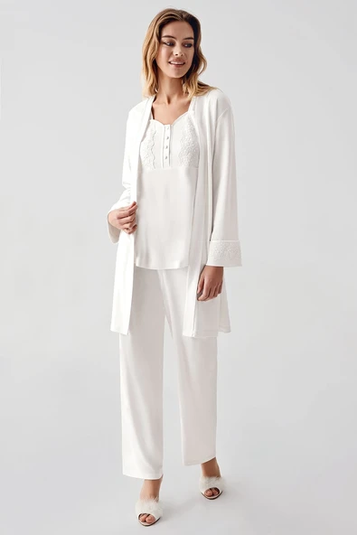 Freshness 321 Kadın Sabahlıklı Pijama Takımı - 1