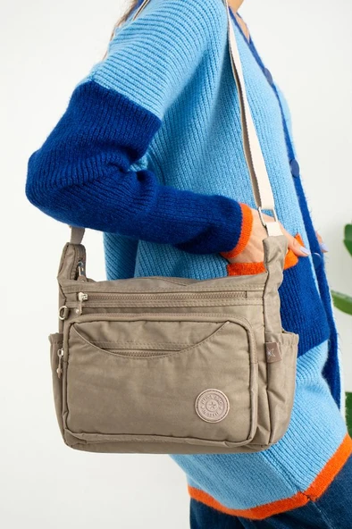 Klinkır Kadın Postacı Çanta Çok Cepli 30*20 Cm Su İtici Kumaş Bayan Çapraz Askılı Omuz Çantası ürün görseli 1