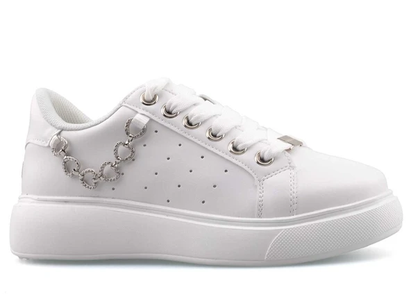 Flet Günlük Kadın Spor Ayakkabı Sneaker Zincir Detaylı 335 ürün görseli