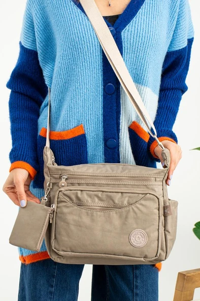 Klinkır Kadın Postacı Çanta Çok Cepli 30*20 Cm Su İtici Kumaş Bayan Çapraz Askılı Omuz Çantası - Resim 2