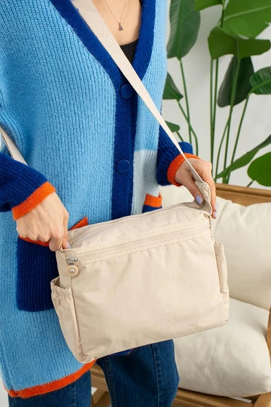 Klinkır Kadın Postacı Çanta Çok Cepli 30*20 Cm Su İtici Kumaş Bayan Çapraz Askılı Omuz Çantası - Resim 9