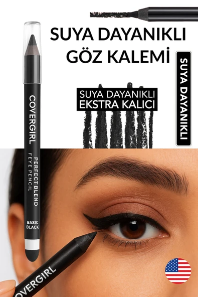 Covergirl Perfect Blend Siyah Eyeliner Kalem Black 100 Suya Dayanıklı Göz Kalemi - 1