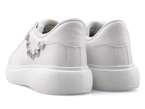 Flet Günlük Kadın Spor Ayakkabı Sneaker Zincir Detaylı 335 - Resim 3