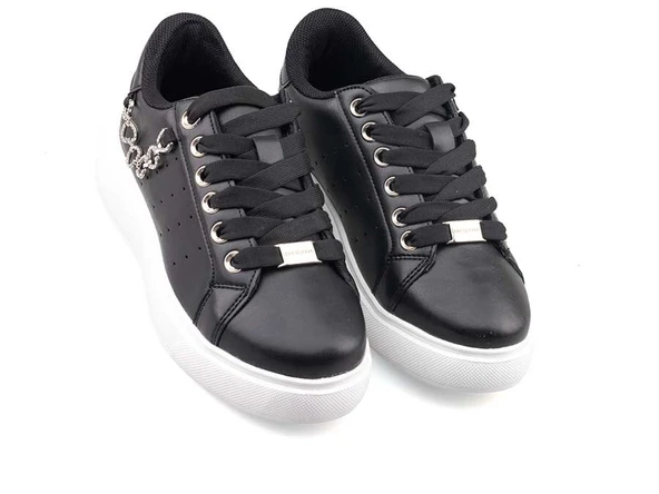 Flet Günlük Kadın Spor Ayakkabı Sneaker Zincir Detaylı 335 - Resim 6