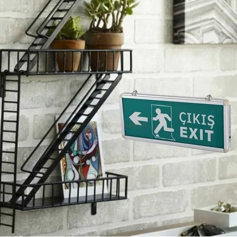 3W EXIT ÇIKIŞ ARMATÜRÜ LEDLİ 3 SAAT AKÜLÜ - 1