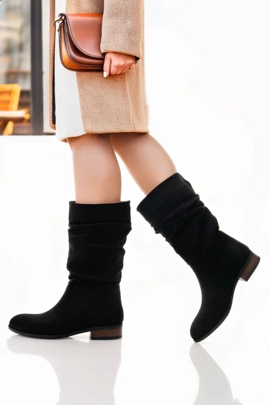 Plod Siyah Süet Çizme - Resim 2