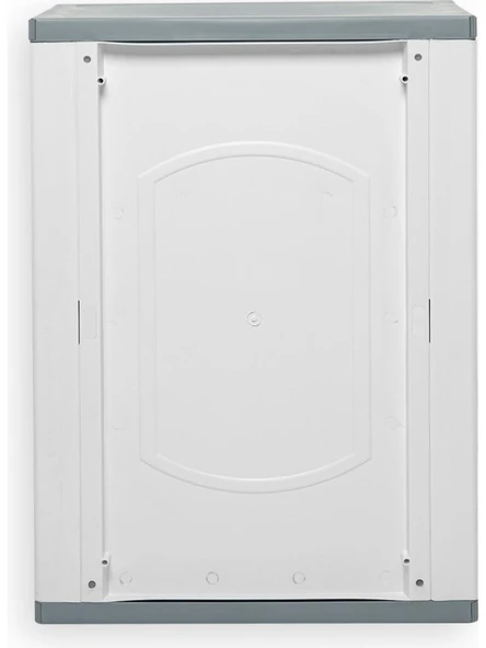 Omnipazar CLK-805 Plastik 2 Kapaklı Çok Amaçlı Banyo Dolabı Demonte Beyaz - 5