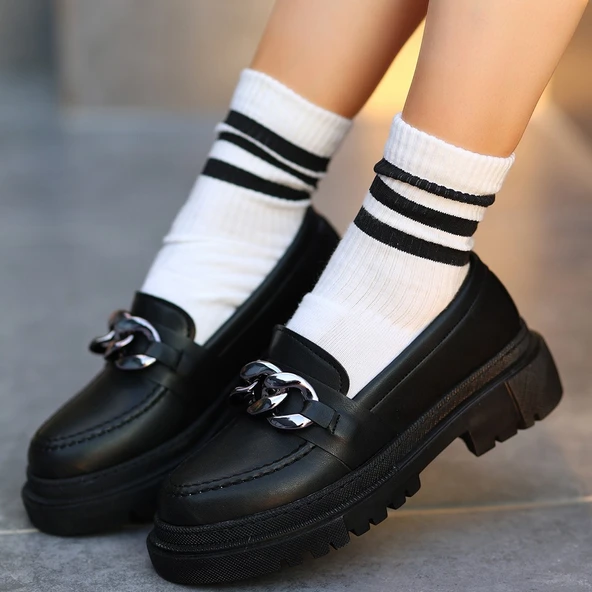 Biga Siyah Cilt  Ayakkabı - Resim 9