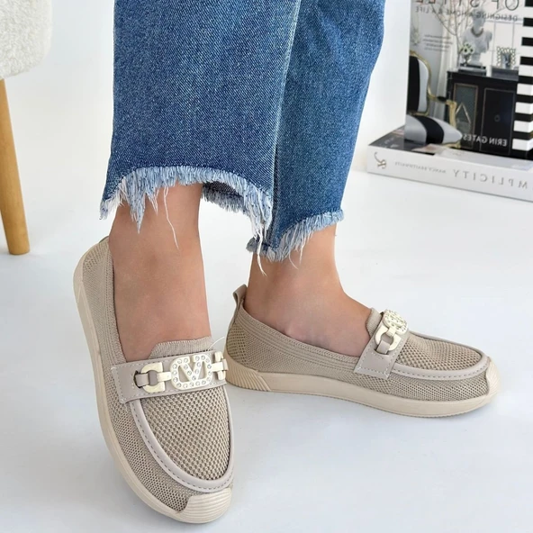 Wata Bej Triko Babet Ayakkabı - Resim 4