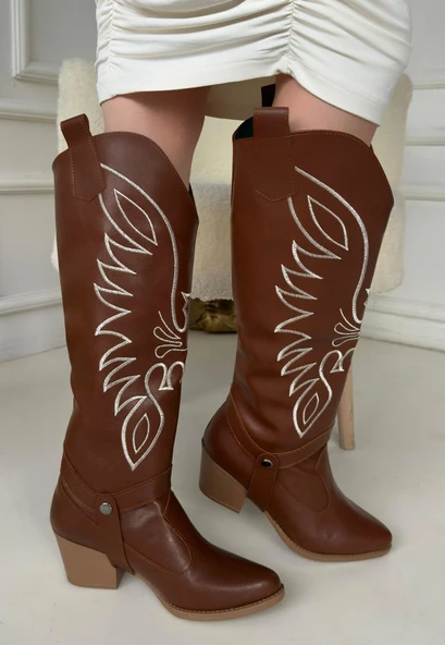 Jilla Taba Cilt Tak Çıkar Topuklu Bot Ve Çizme - 3