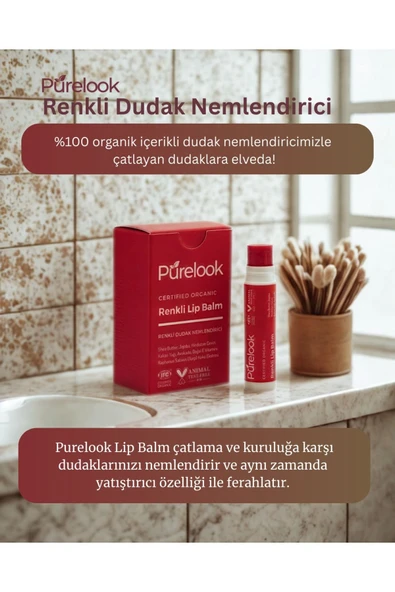 Purelook Renkli Lip Balm 5 ML Organik - 5