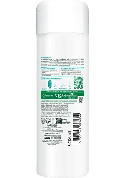 Garnier Saf & Temiz Sivilce İzi Karşıtı 120 ml Peeling Tonik - 2