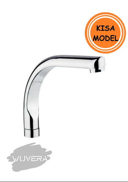 Wuvera Krom Lavabo/Mutfak Bataryası Borusu – Yandan Aplik Borulu, Dayanıklı ve Estetik Tasarım KISA TİP ürün görseli 1