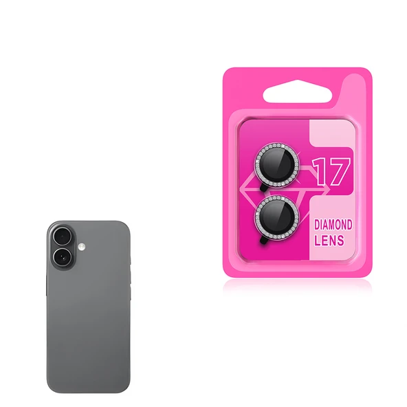 Gpack iPhone 17 Kamera Lens Koruyucu Taşlı Metal Tekli CL06 ürün görseli 1