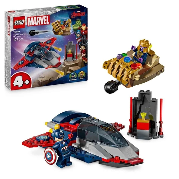 76319 Lego Marvel Kaptan Amerika Thanosa Karşı 107parça +4 yaş - 1