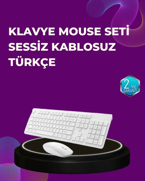 Ofis ve Ev Kullanımı İçin Kablosuz Klavye Fare Seti - Ergonomik ve Pratik ürün görseli 1
